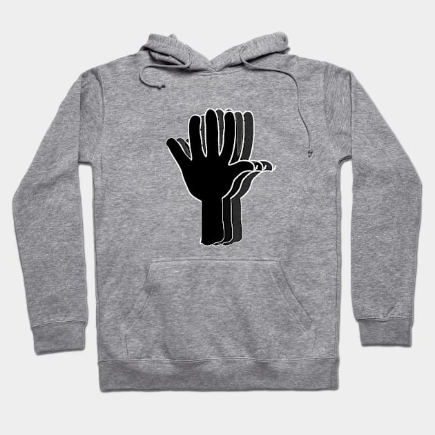 black hand Greeting Hoodie by holako5